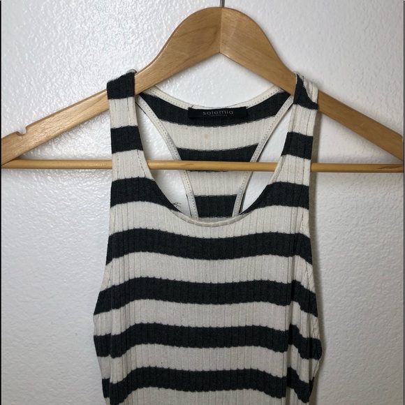 Silencio Los Angeles Black and White Striped Dress - Picture 4 of 8